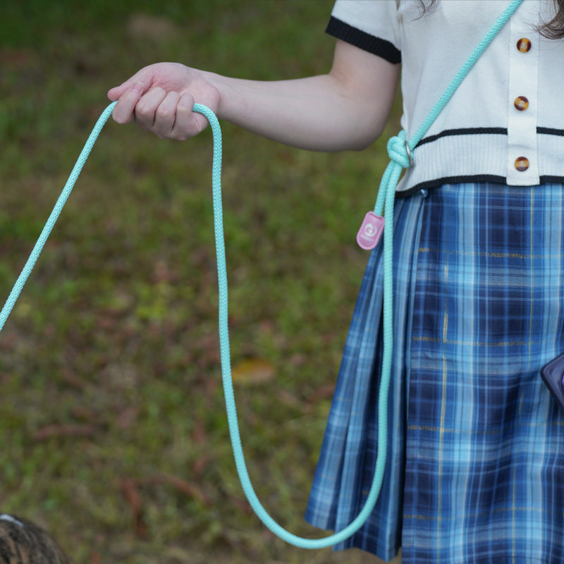 Adjustable Slip-On Dog Leashes - Lightweight and Comfortable Training Leads for Pets 3.35cm*8mm (Blue, 2 pieces)