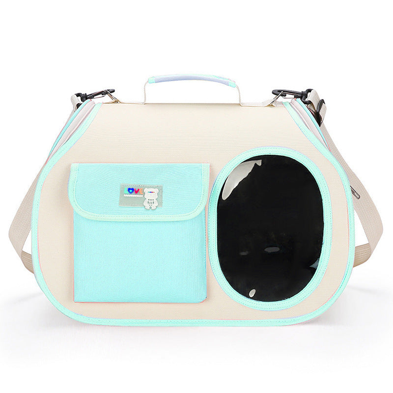 Green Colors Pet Carrier Backpack, Breathable Cat Carrier Backpack with Transparent Window, Airline Approved Dog Backpack Carrier for Small Dogs and Cats, Travel Hiking Camping