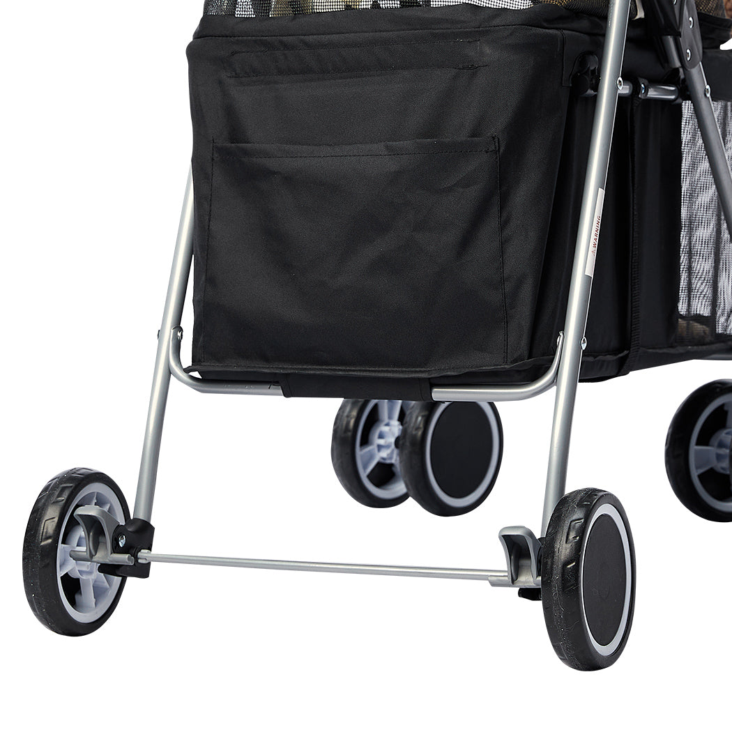 PaWz Large Pet Stroller Dog Cat Carrier Black-1829372166886526980