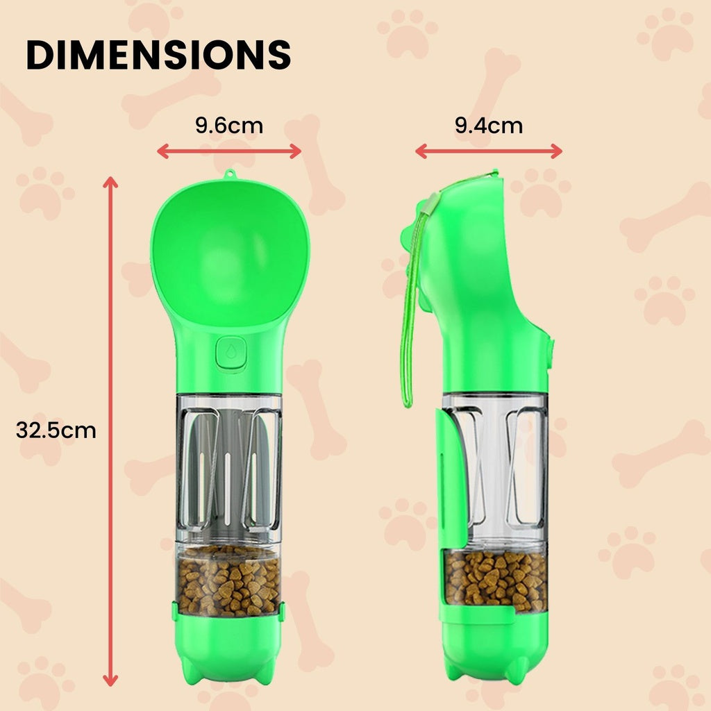 Floofi 4 in 1 Pet Scooper and Feeder Green