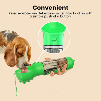 Floofi 4 in 1 Pet Scooper and Feeder Green