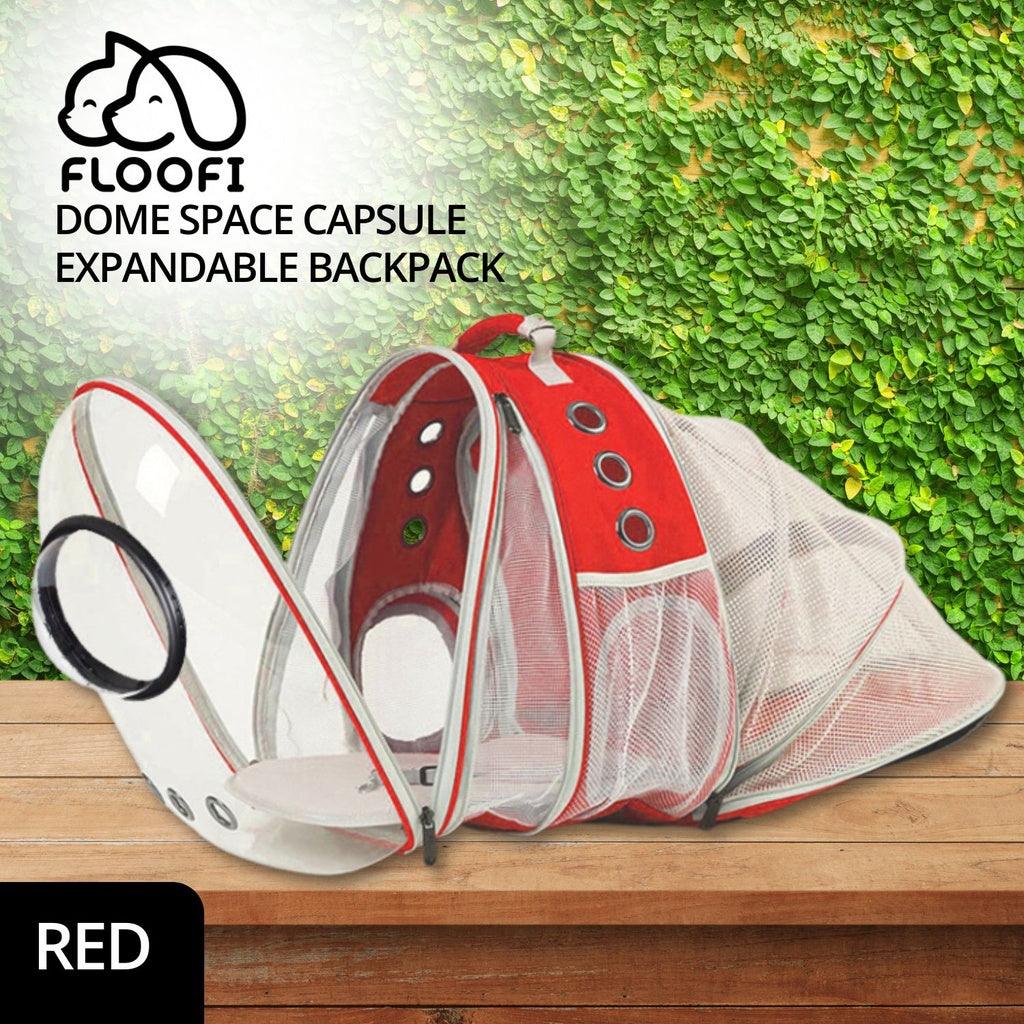 Floofi Expandable Space Capsule Backpack - Model 2 (Red)