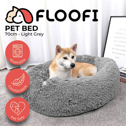 Floofi Pet Bed 70cm (Light Grey)