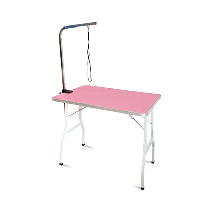 Floofi Pet Grooming Table 90cm Single Pole (Pink)