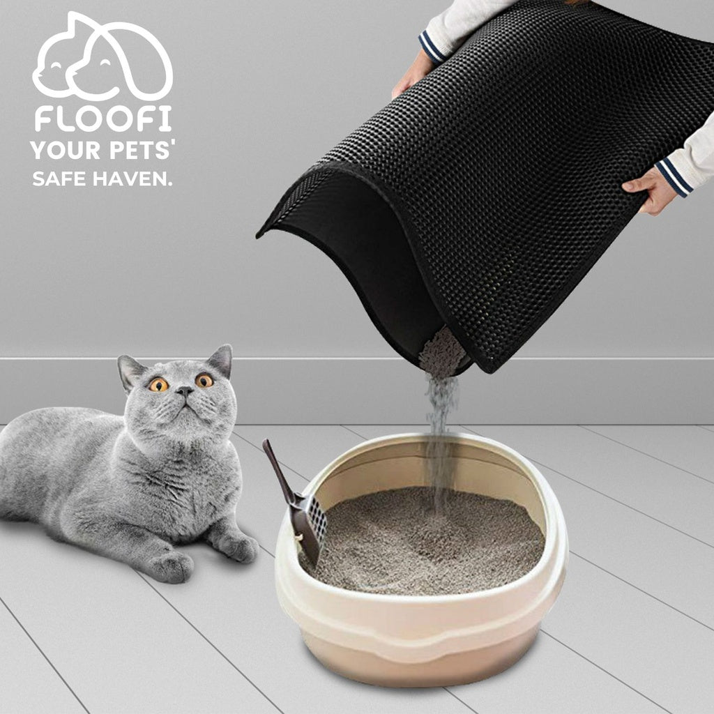 Floofi Litter Mat Bone Shape