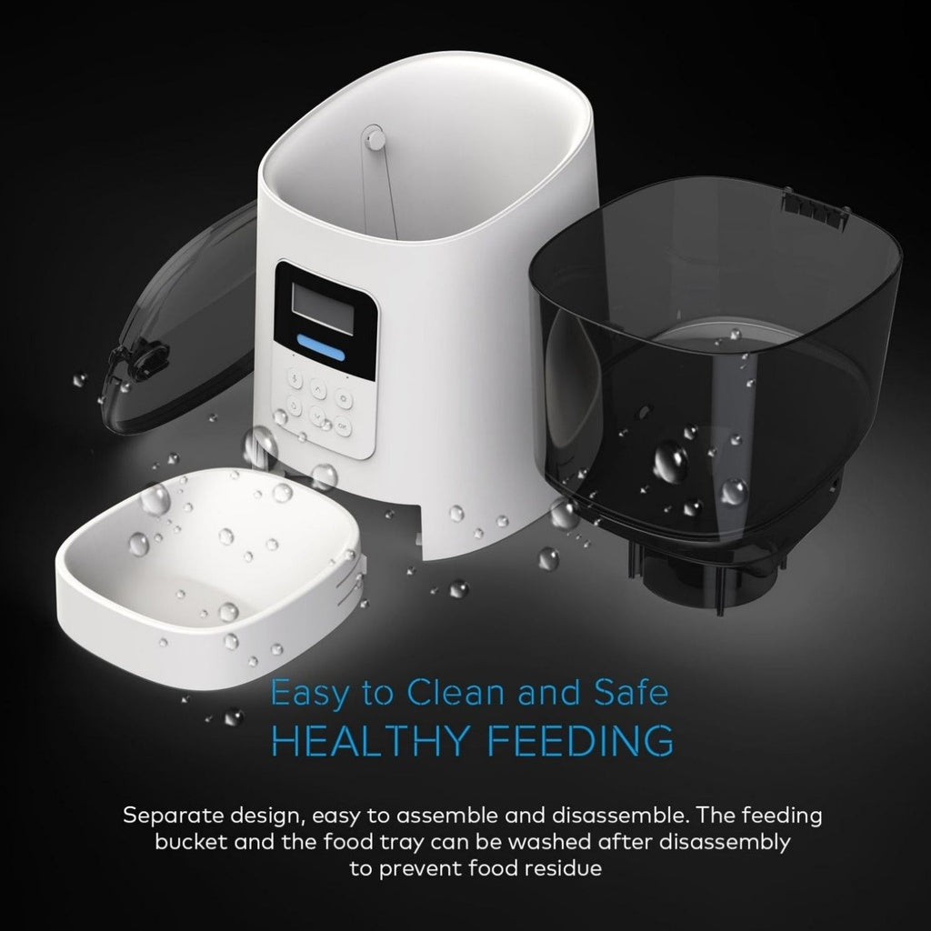 Floofi - Automatic Smart Pet Feeder 6L - Black