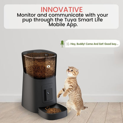 Floofi - Automatic Smart Pet Feeder 6L - Black